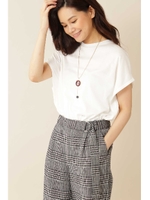 ◆[Weekend Line][洗える]マットフライスＴシャツ/ホワイト(030)