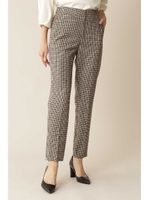 ◆[ドラマ 有村架純さん着用][洗える]ＴＲ２ＷＡＹ起毛パンツ/ベージュチェック1(041)