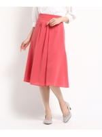 ◆【洗える】ドライタッチフレアスカート/ペルシアンレッド(074)