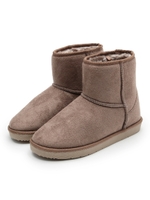 ◆【微撥水】2WAYフェイクムートン ショートブーツ/ベージュ系(054)