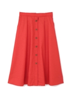 ◆大きいサイズ◆前釦付きスカート/レッド(100)