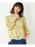 はしごレース花柄ブラウス/イエロー(132)