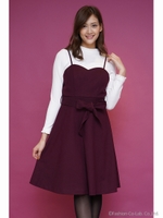 インナー付きキャミワンピース/ワイン