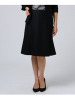 ウールフレアーマーメイドスカート/ブラック(019)