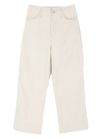 ウエストフリンジバックベルトワイドパンツ/ライトベージュ