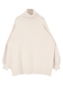 オーバーサイズタートルニット/ライトベージュ