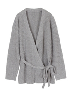 カシュクールカーディガン/杢グレー