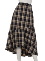 ギャザーヘムラインスカート/CHECK