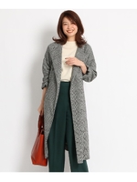 グレンチェックガウンコート/チャコールグレー(214)
