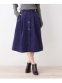 コーデュロイAラインスカート/サックス(090)