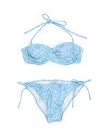 コーラルフラワーひねりバンドゥビキニ/ラベンダー