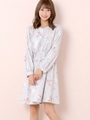 サザンカフローラルシャーリングワンピース＜LODI flower collection＞/ラベンダー