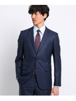 シャイニーストライプシングルジャケット[撥水 スリーシーズン]/ブルー系(394)