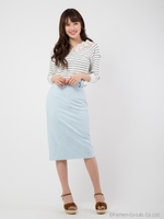 スウェード調ペンシルスカート/ピンク