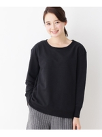 スエード裏毛プルオーバー/ブラック(019)