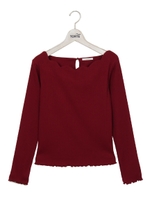 スカラップテレコTOPS/ボルドー