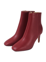 スクエアトゥショートブーツ/ボルドー