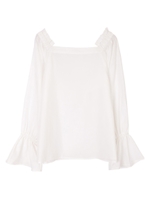 スクエアネックキャンディスリーブブラウス/オフホワイト