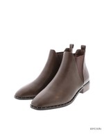 スタッズウェルトショートブーツ/BROWN