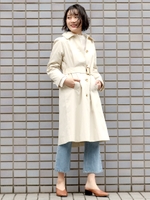 ステンカラートレンチコート/ベージュ