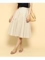 ストライプ フレアスカート/ライトベージュ(351)