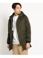 ストレッチ　モッズ風ダウン/カーキ(027)