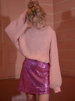 スパンコールミニスカート/PUR