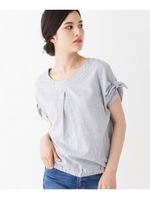 スラブストライプシャツ/ブルー(392)