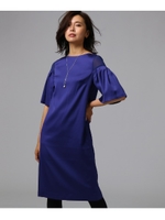 スリーブ切り替えワンピース/ロイヤルパープル(082)