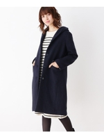 ソフトモッサ　エコウールフードコート/ネイビー(093)