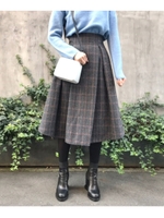 タックフレアスカート/ブルー(492)