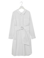 ダブルオープンシャツワンピース/WHITE