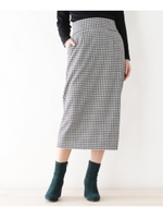 チェック・タイトスカート/ブラック(219)