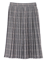 チェックプリーツスカート/グレー