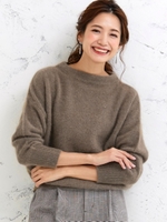 チャイニーズラクーンボトルネックニット/モカ