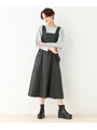 ツィード　ジャンパースカート/ブラック(119)