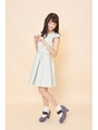 ツイードタックフレアワンピース/ブルー