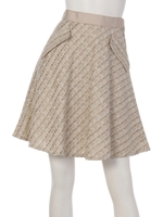 ツイードミニスカート（8R10-117198）/ベージュ