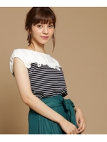 デコラティブフラワー プルオーバー/ブルー系(395)