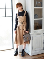 トレンチ風フレアジャンスカ/キャメル