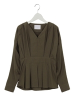 ドロップコクーンブラウス/KHAKI