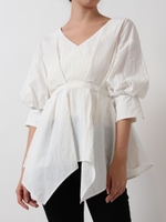 ナイロンイレヘムチュニック/WHT