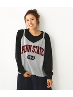 ニット キャミ セット L／S Tシャツ/RED