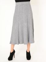 ニットフレアスカート/GRAY