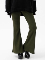 ハイウエストリブフレアレギンス/KHK