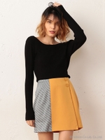 バックバンドニットトップス/ブラック