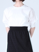 バックルディテールブラウス/WHT