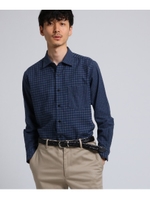 パイピングネルシャツ[ メンズ シャツ ネル ]/ネイビー(293)