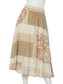 パッチワークガラスカート/アイボリー