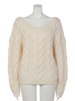パンピーケーブルKnit TOP/IVOY